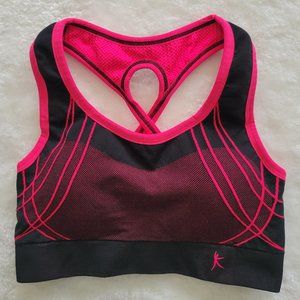 DANSKIN NOW Sport Bra Hot Pink and Black Racerback Size S /CH NEW
